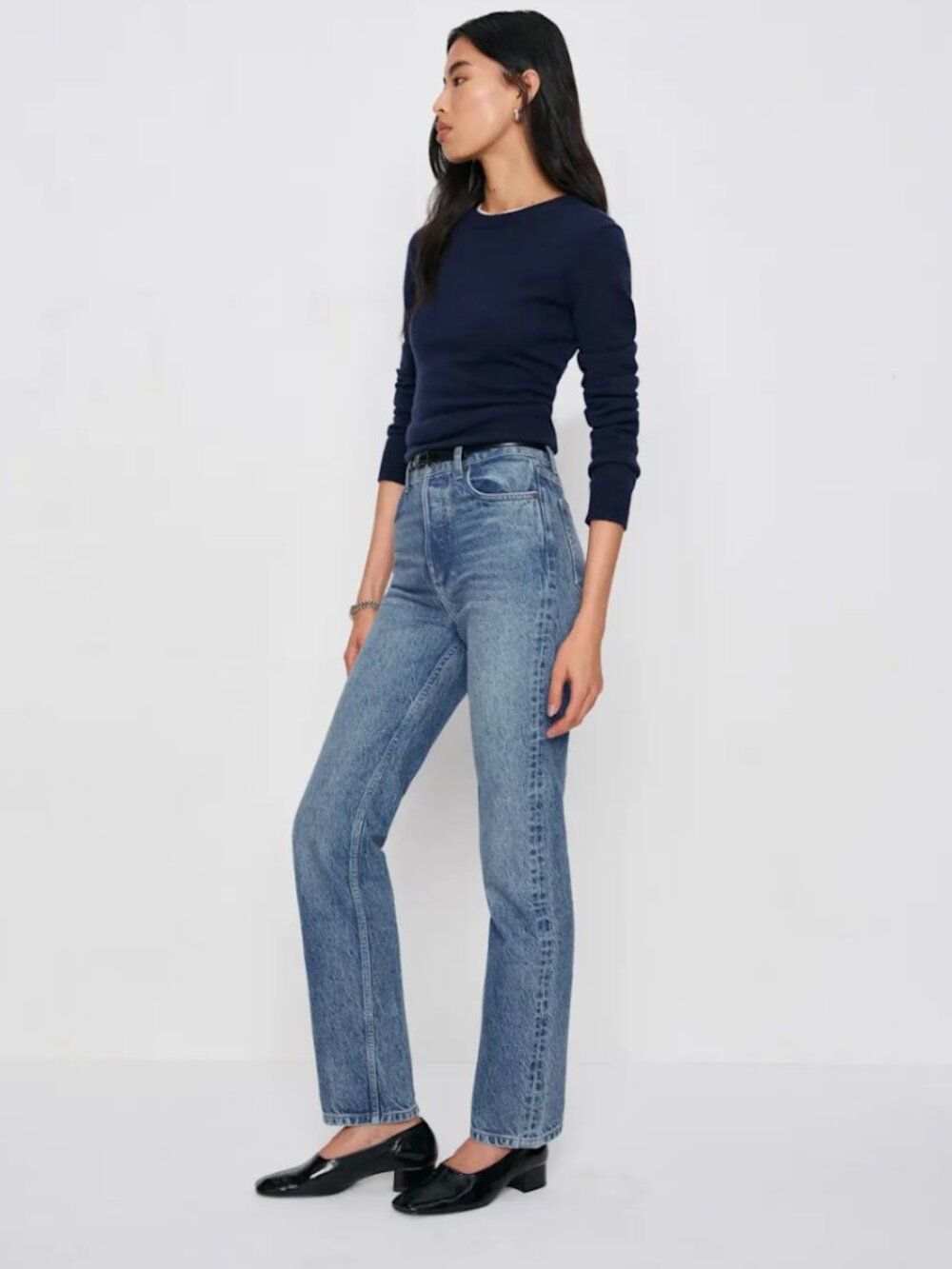 Reformation Cynthia High Rise Straight Jeans Colorado 25